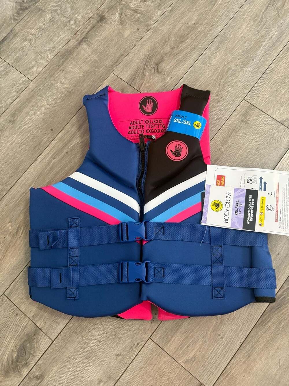 Body Glove Women's Dual-Size Evoprene PFD Life Jacket, Size 2XL/3XL